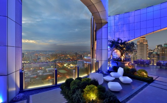 雙橡園V1頂樓SKY LONUGE夜景