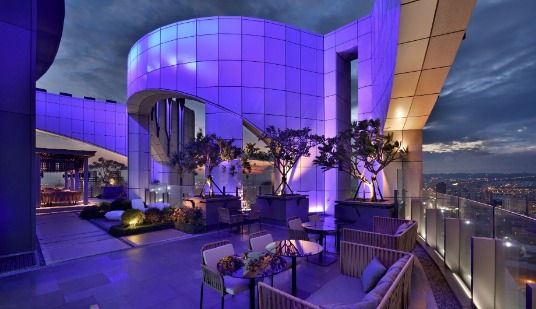 雙橡園V1頂樓SKY LONUGE夜景