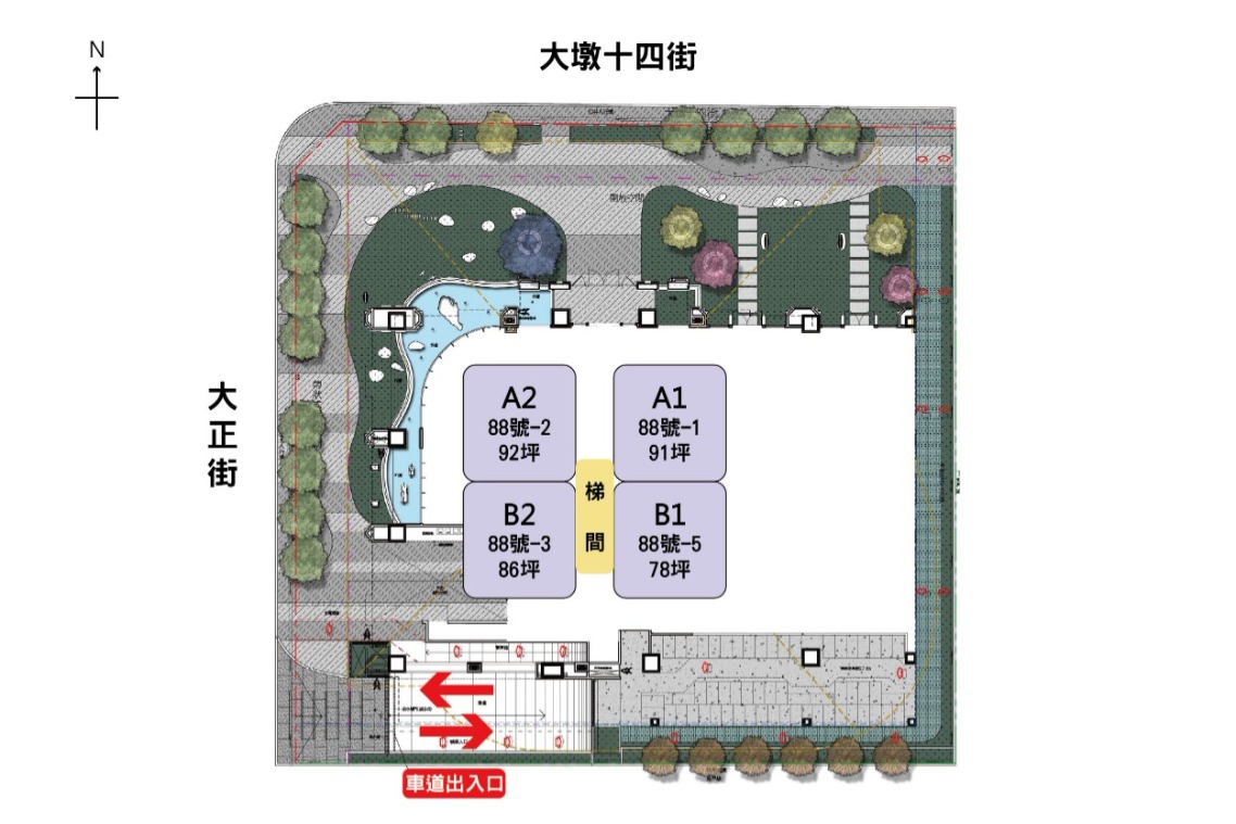 雙橡園V1特區戶別分布圖