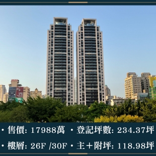 雙橡園1617 - 視野大戶｜售價 17988萬
