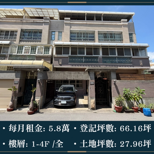 西屯福科臨路透天別墅可停休旅車｜每月租金 5.8萬